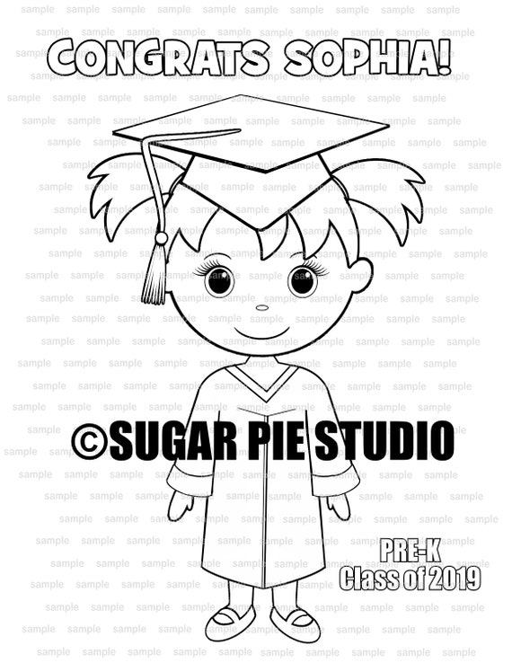 Graduation coloring page party favor or classroom party pdf printable