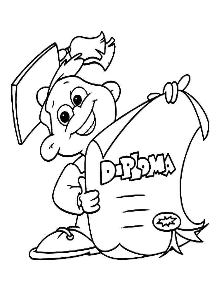 Graduation coloring pages