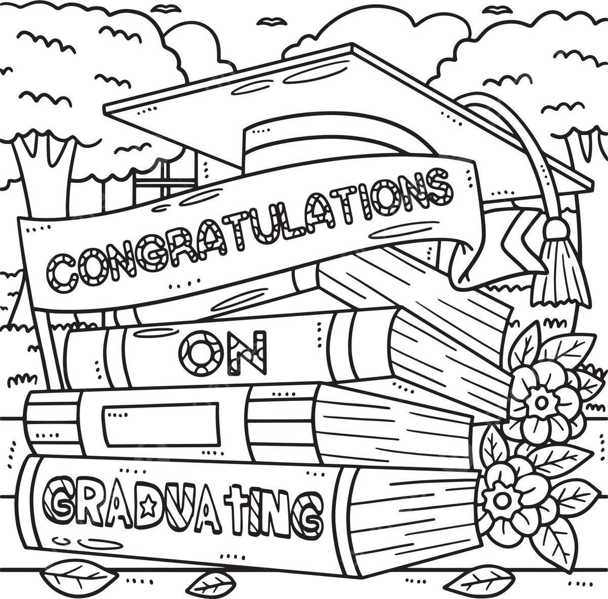 Graduation congratulations on graduating coloring design silhouette convocation vector design silhouette convocation png and vector with transparent background for free download