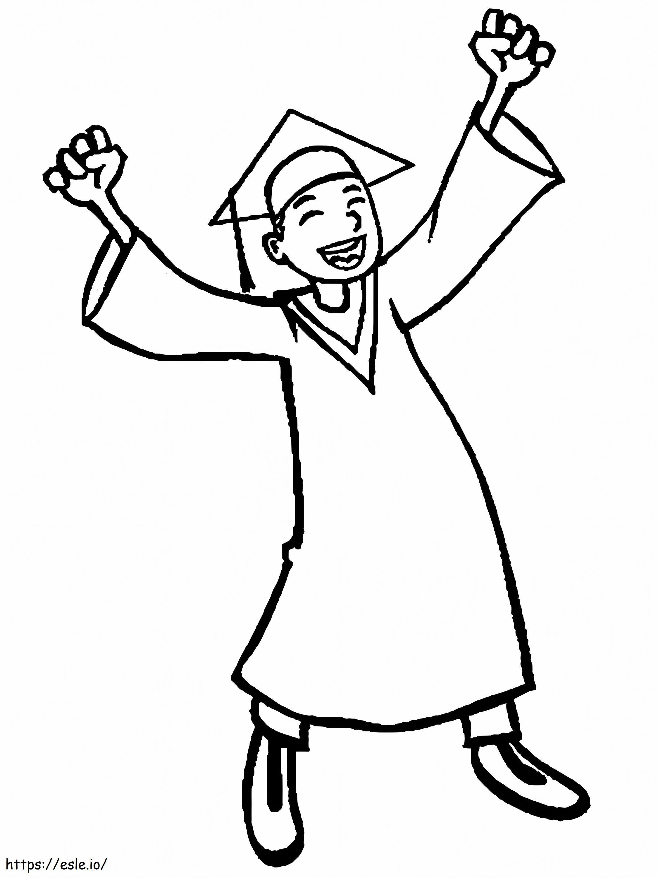 Graduatn free printable coloring page