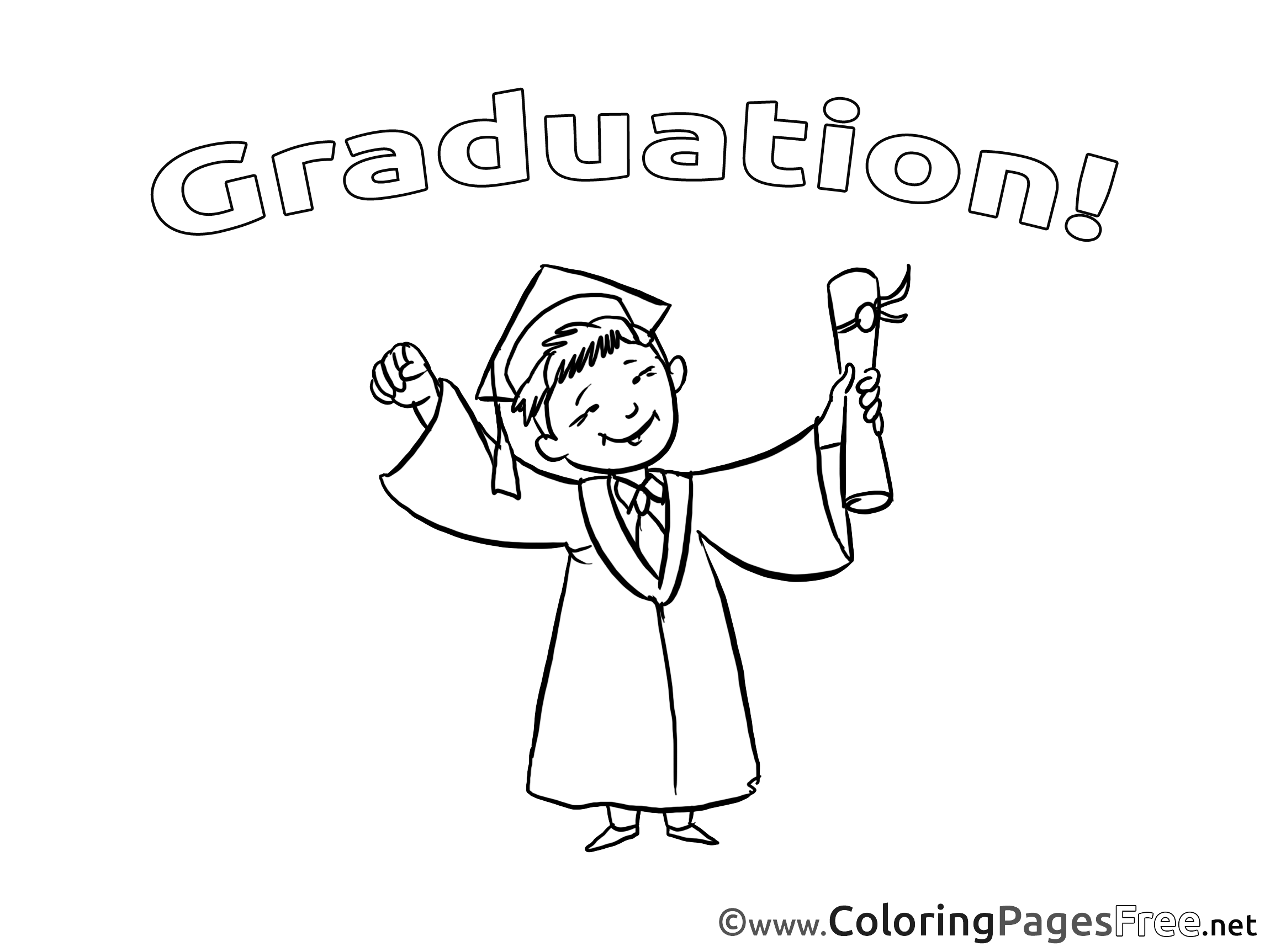 Bachelor printable graduation coloring sheets