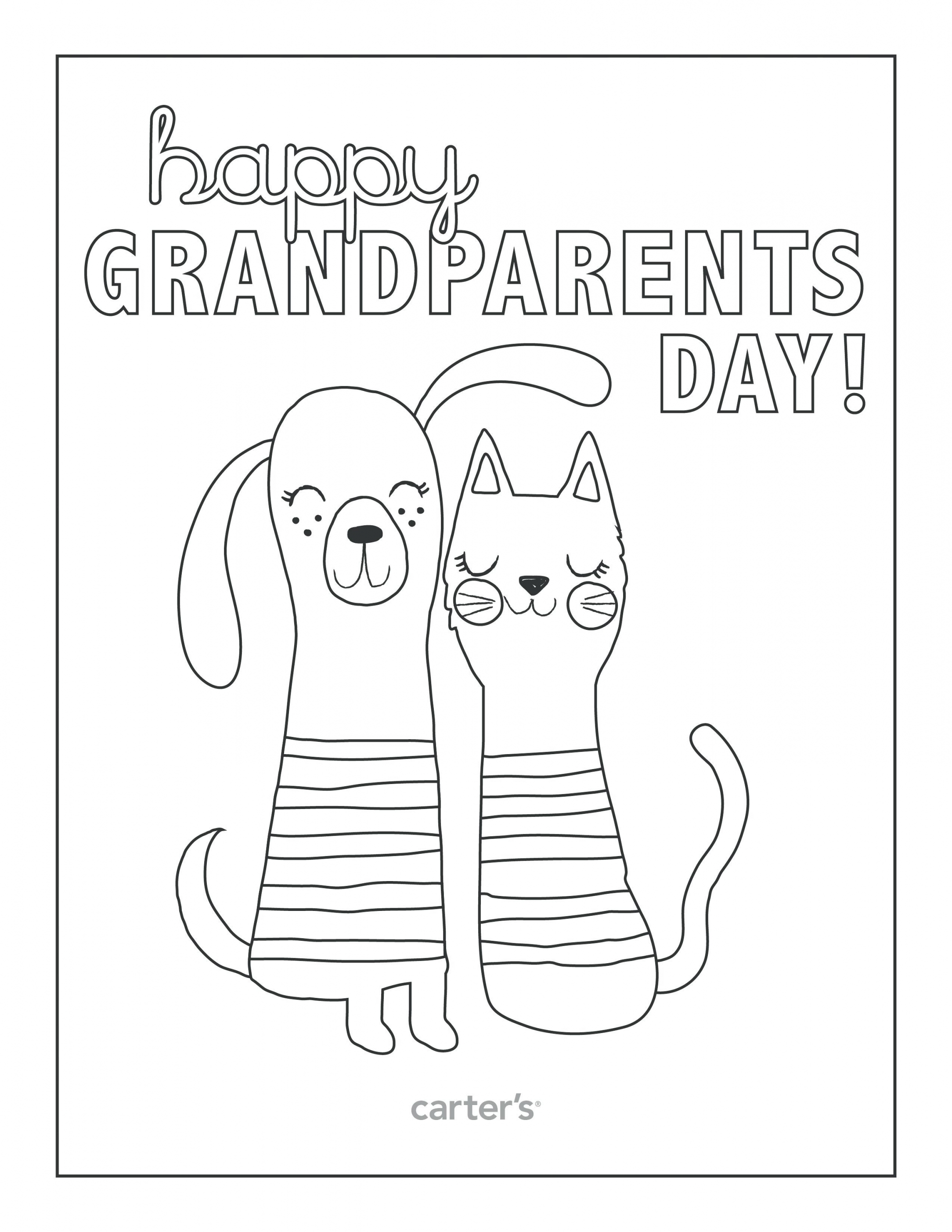 Grandparents day coloring pages
