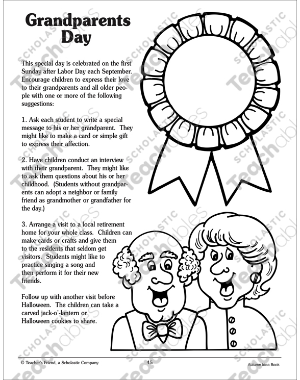 Grandparents day activities printable lesson plans and ideas skills sheets