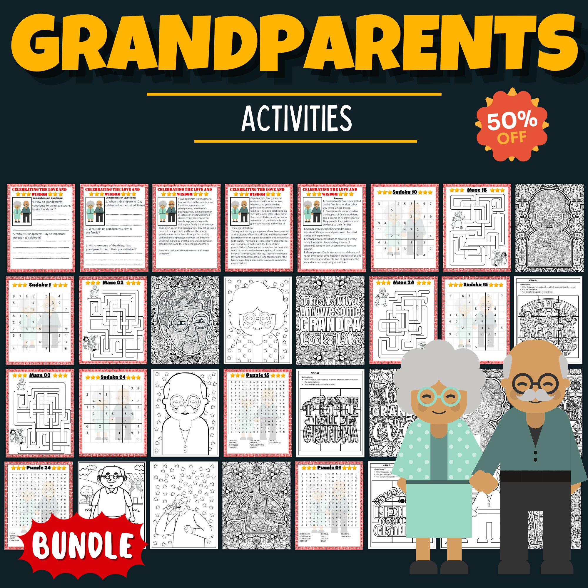 Printable grandparents day activities games