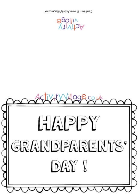 Happy grandparents day louring card