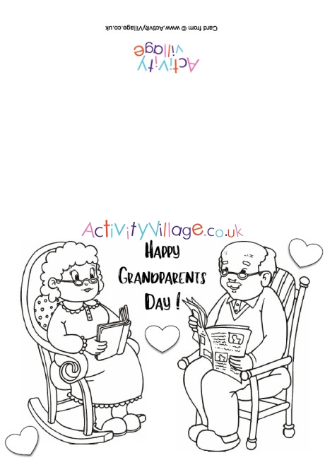 Happy grandparents day louring card