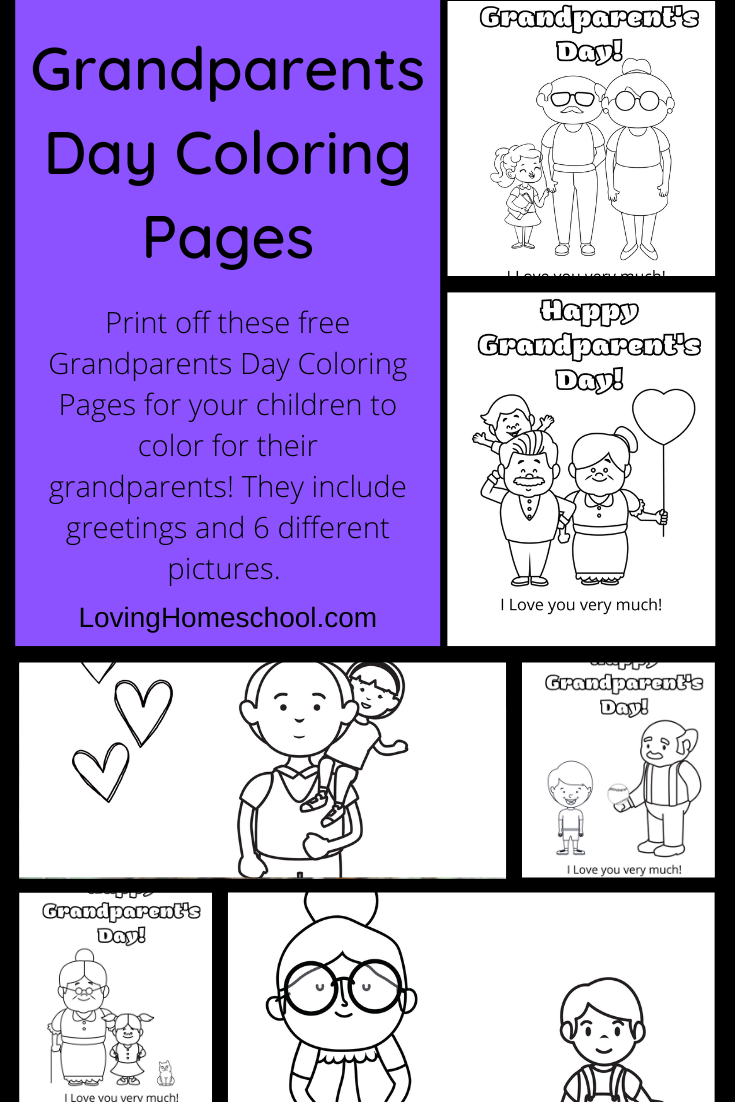 Grandparents day coloring pages