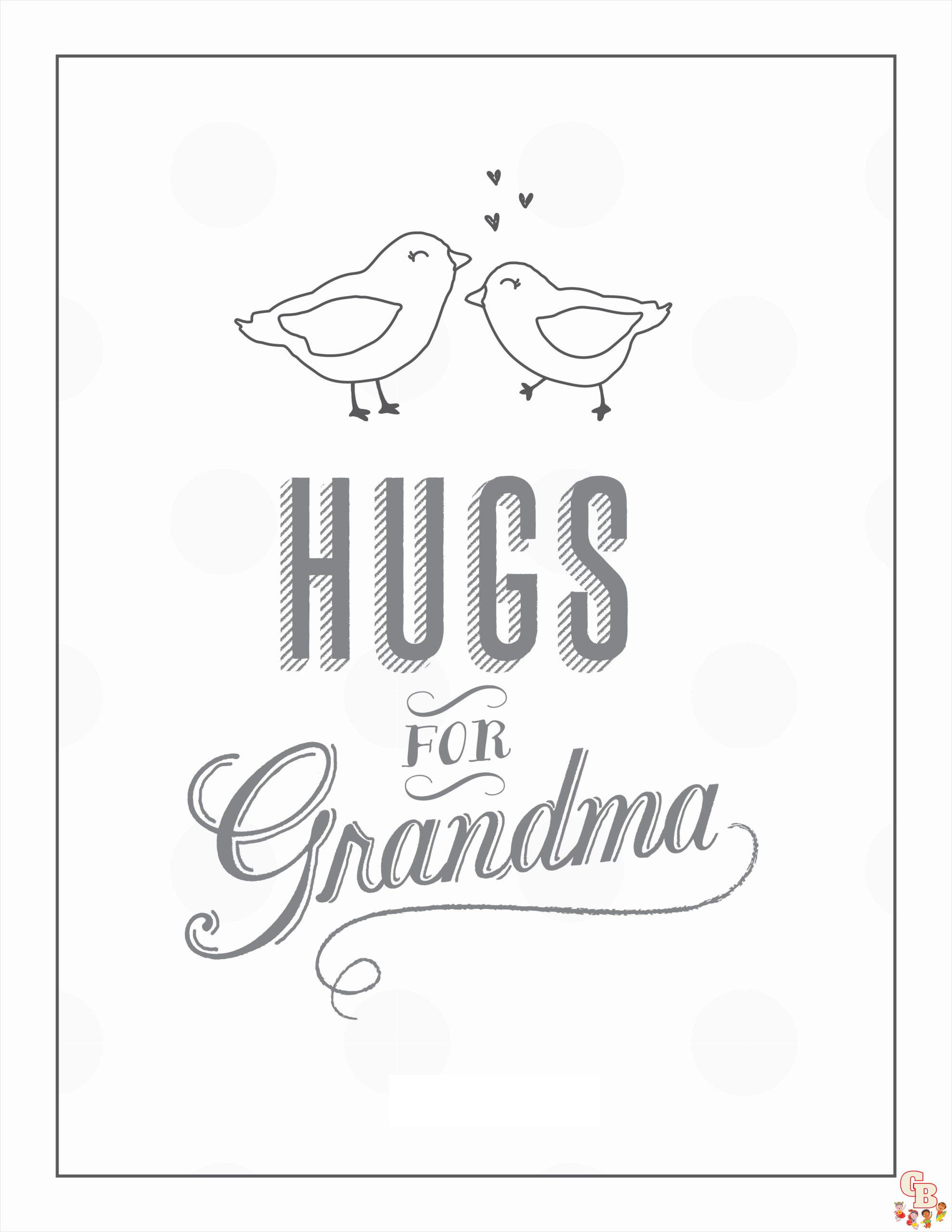 Free printable grandma coloring pages for kids