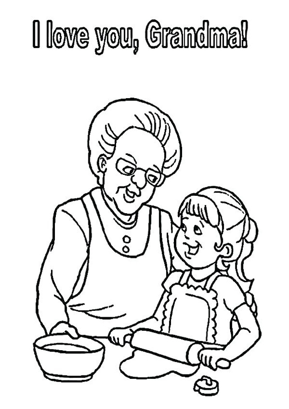 Coloring pages grandparents day coloring pages