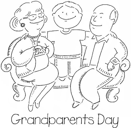 Grandparents day coloring pages