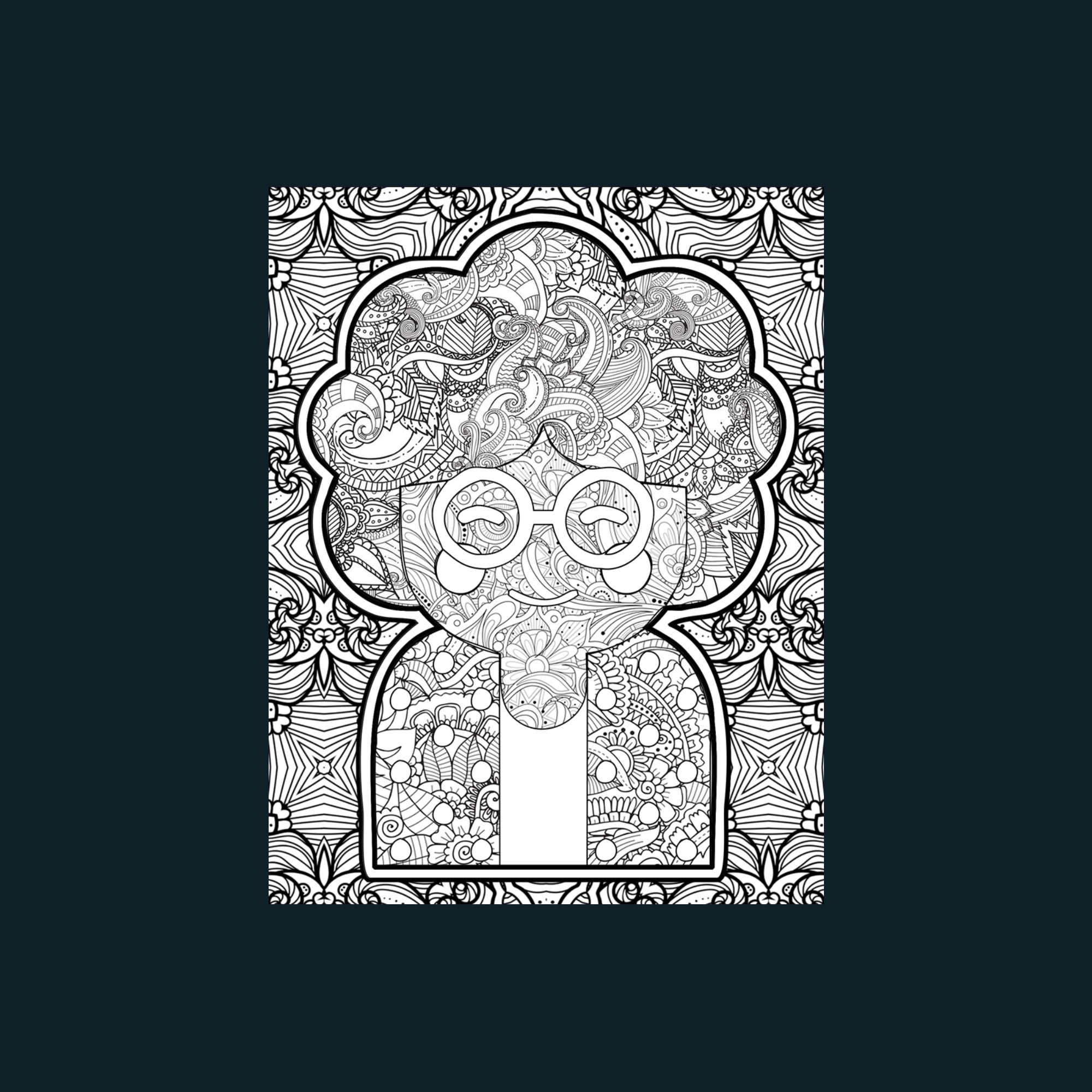 Printable grandparents day mandala coloring pages