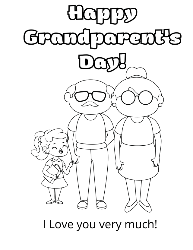 Grandparents day coloring pages
