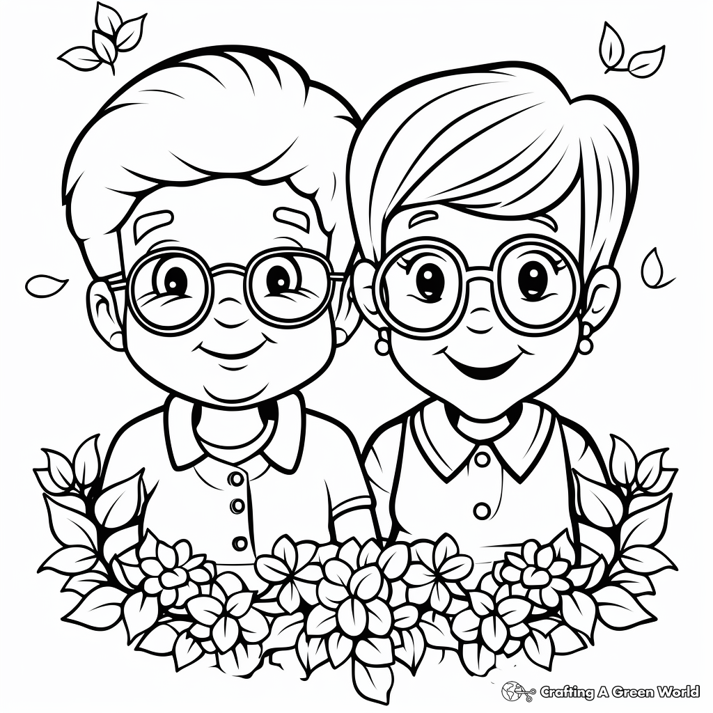 Grandparents day coloring pages
