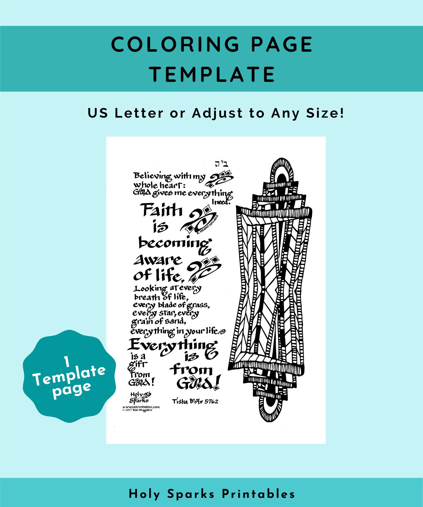 Coloring page template printable