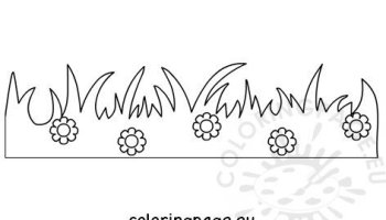 Free printable grass template coloring page