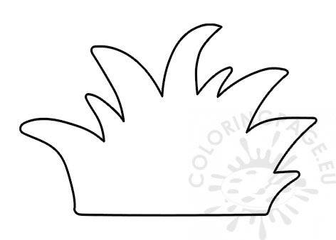 Free printable grass template coloring page