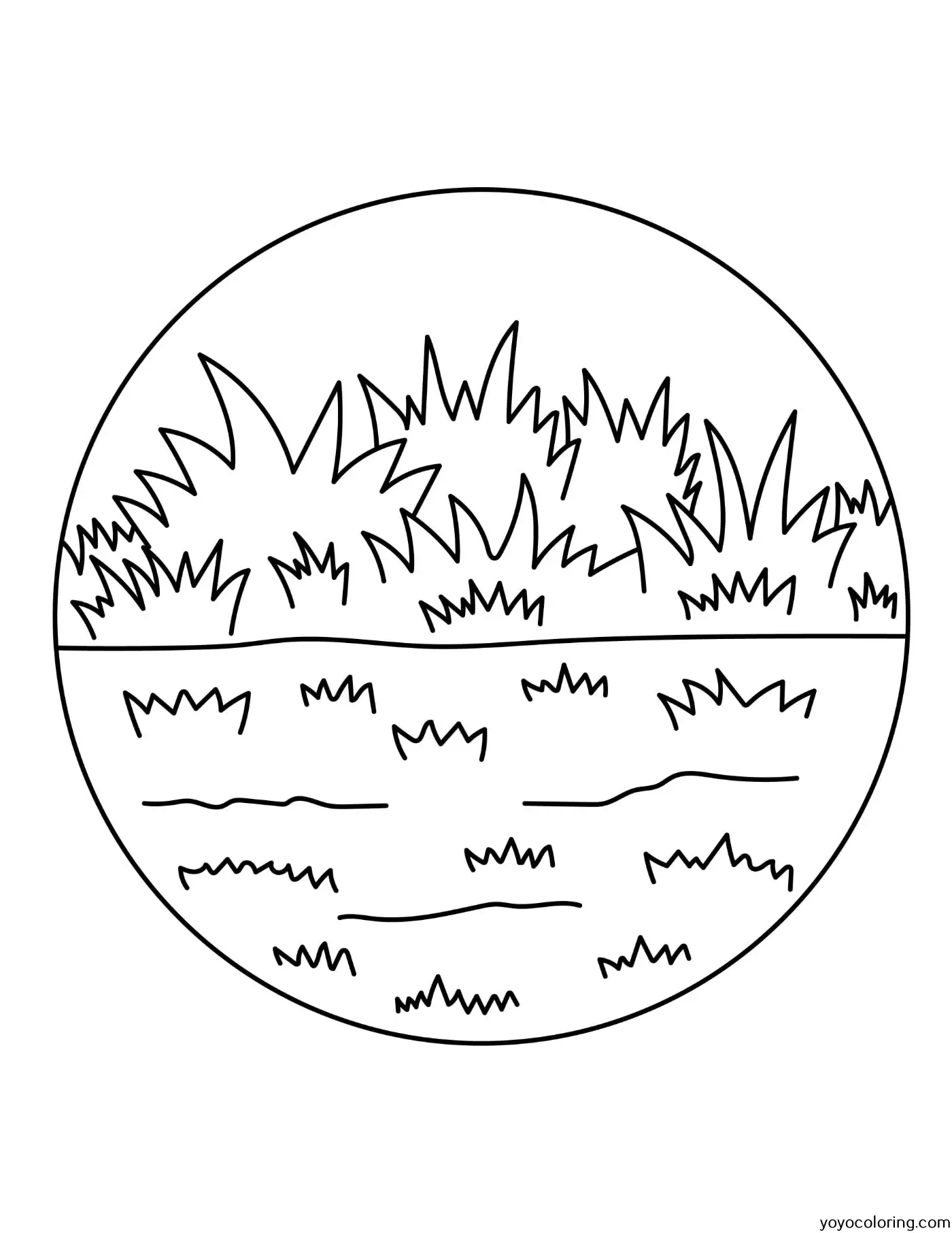 Grass coloring pages á printable painting template