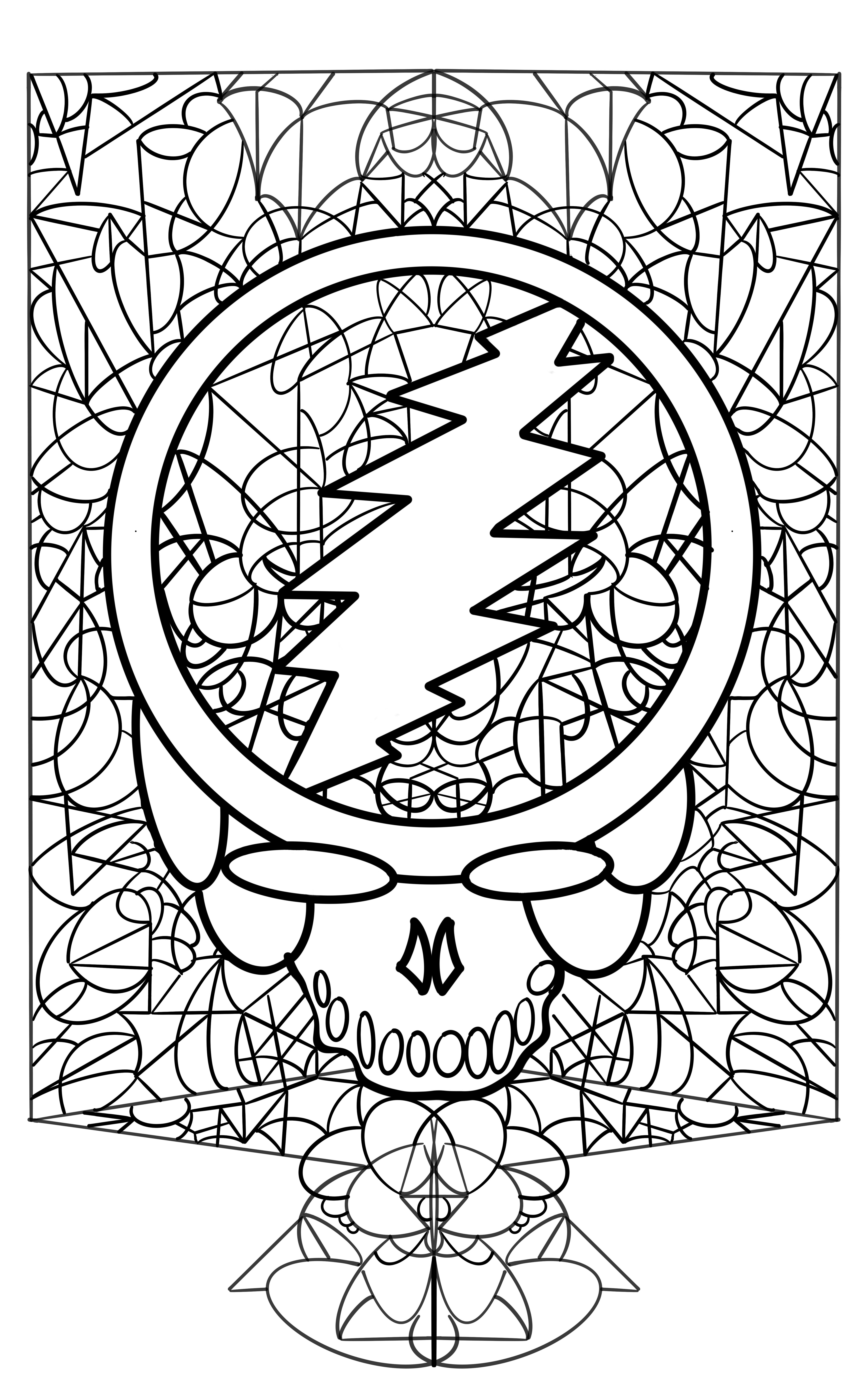 Grateful dead stealie outline rsketches