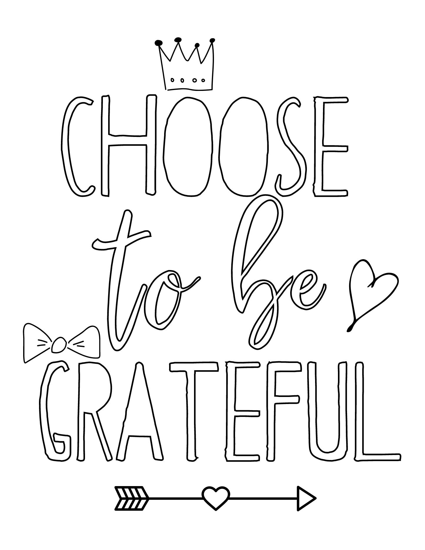 Gratitude coloring pages
