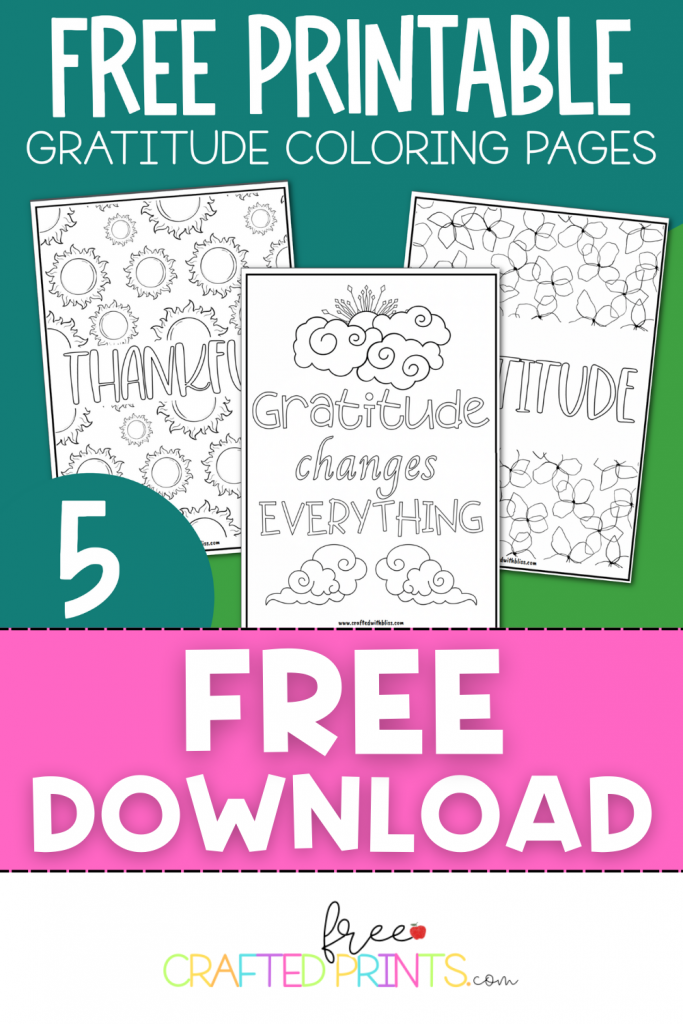 Free gratitude coloring pages
