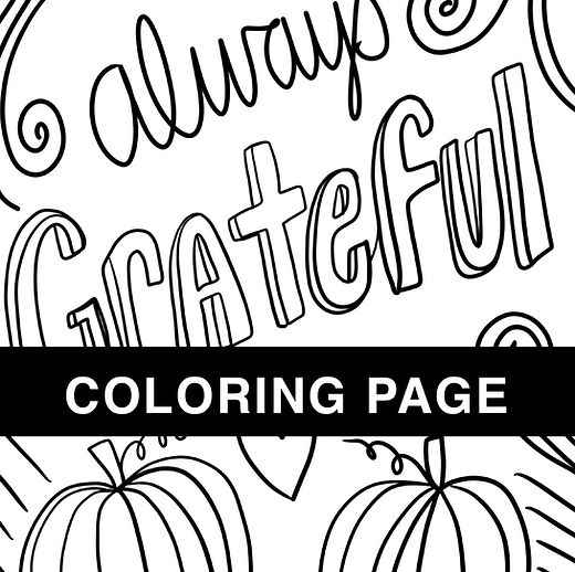Always grateful coloring page jenny maroney