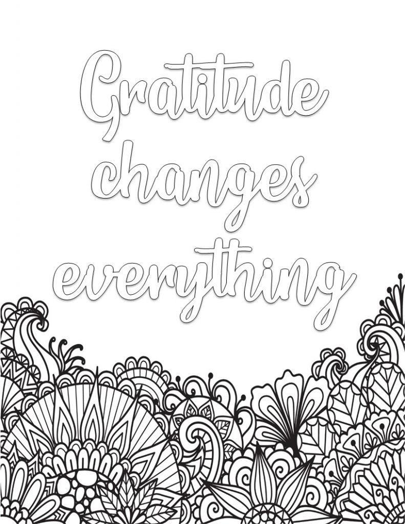 Free printable gratitude coloring pages
