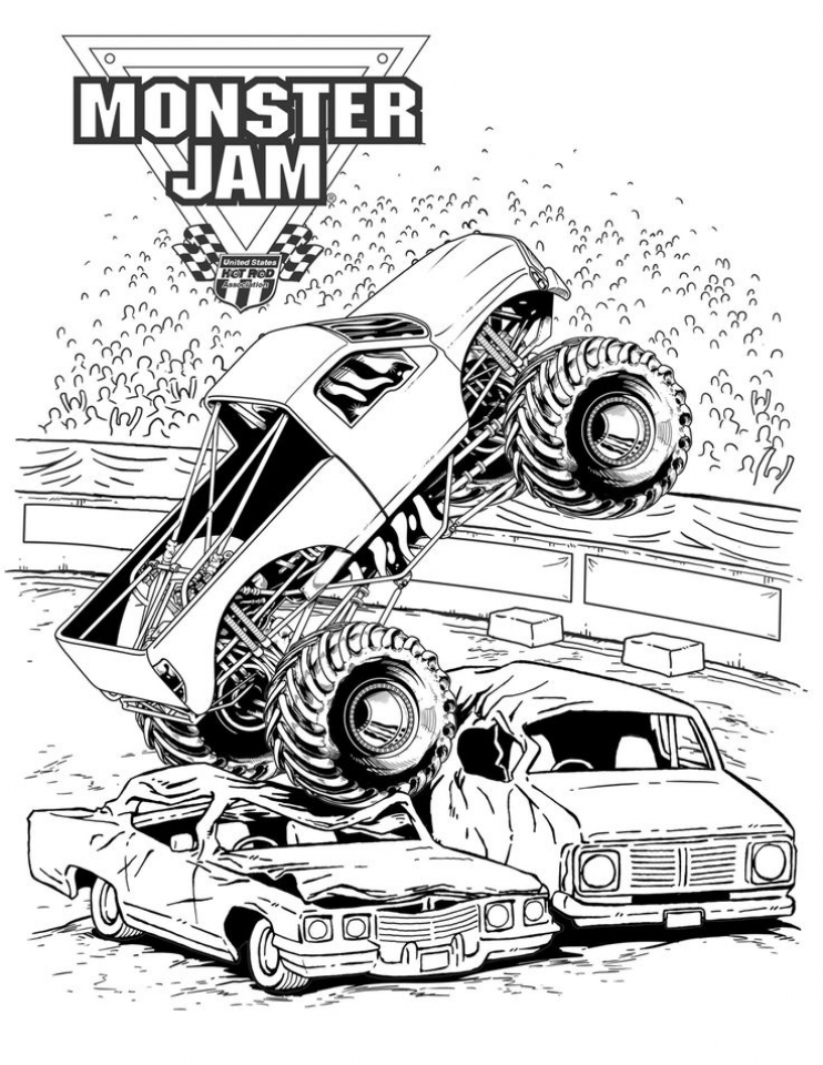 Free printable monster truck coloring pages
