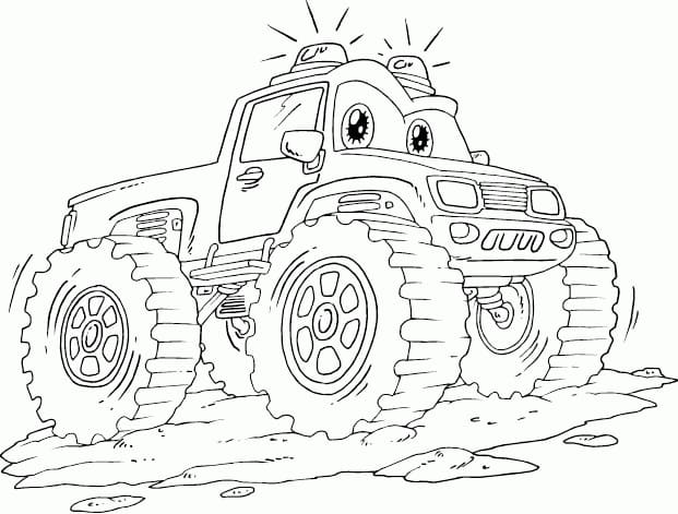 Monster truck coloring pages