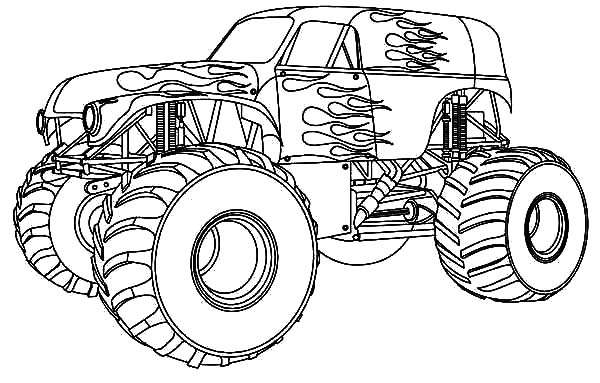 Fire monster truck at monster jam coloring pages color luna monster truck coloring pages truck coloring pages monster coloring pages