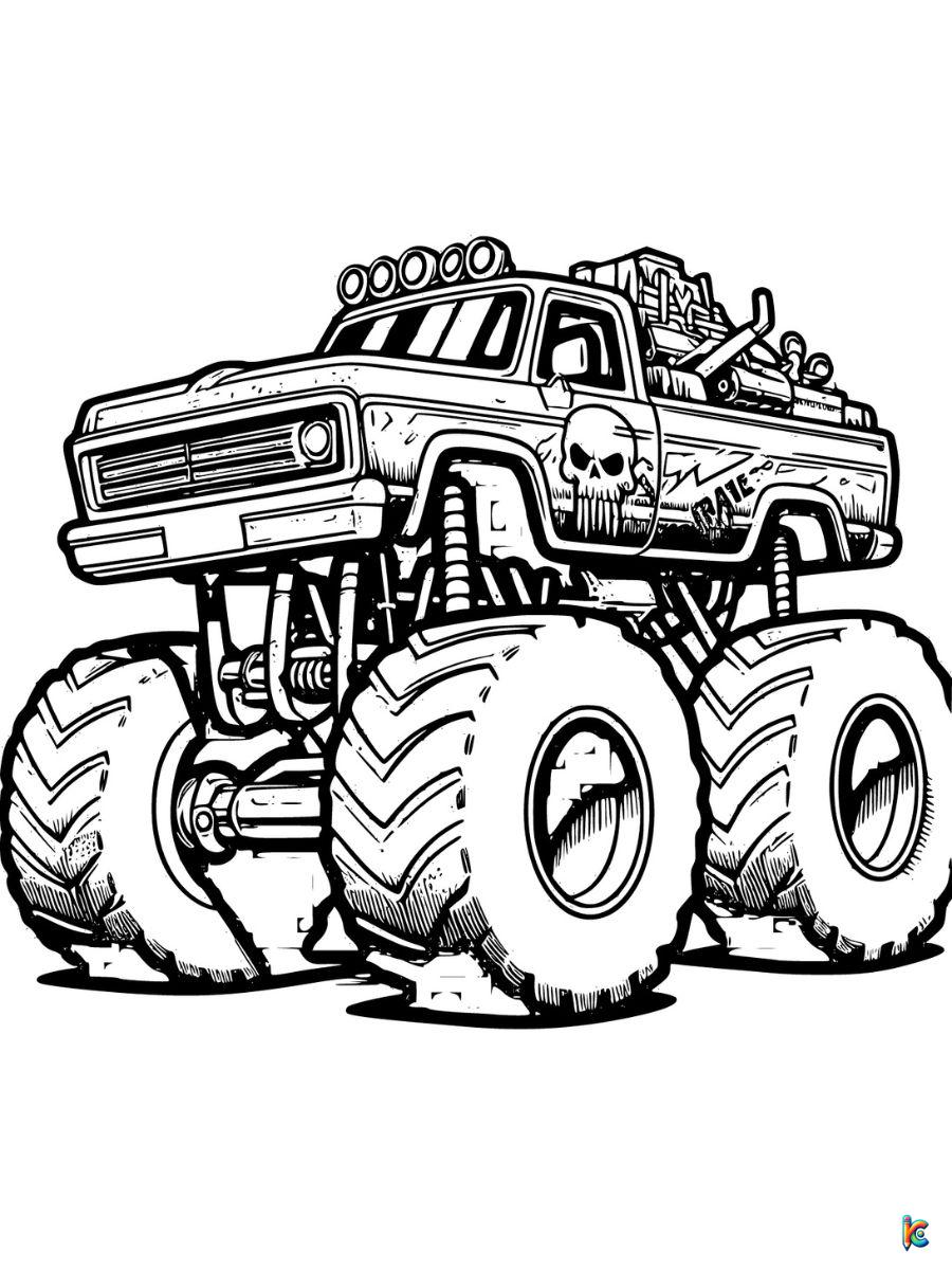 Monster truck coloring pages â