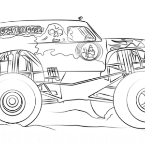 Monster truck coloring pages printable for free download