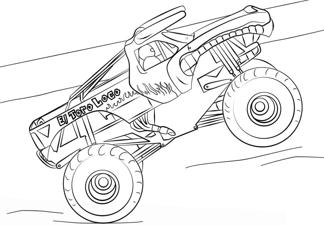 El toro loco monster truck coloring page