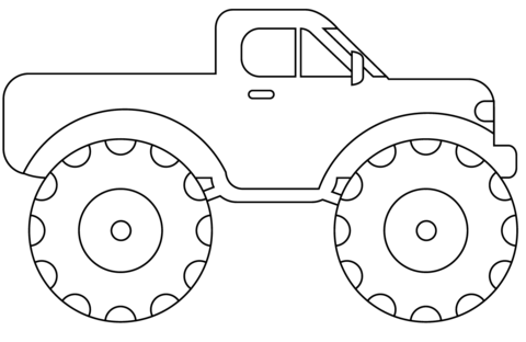 Monster truck coloring page free printable coloring pages