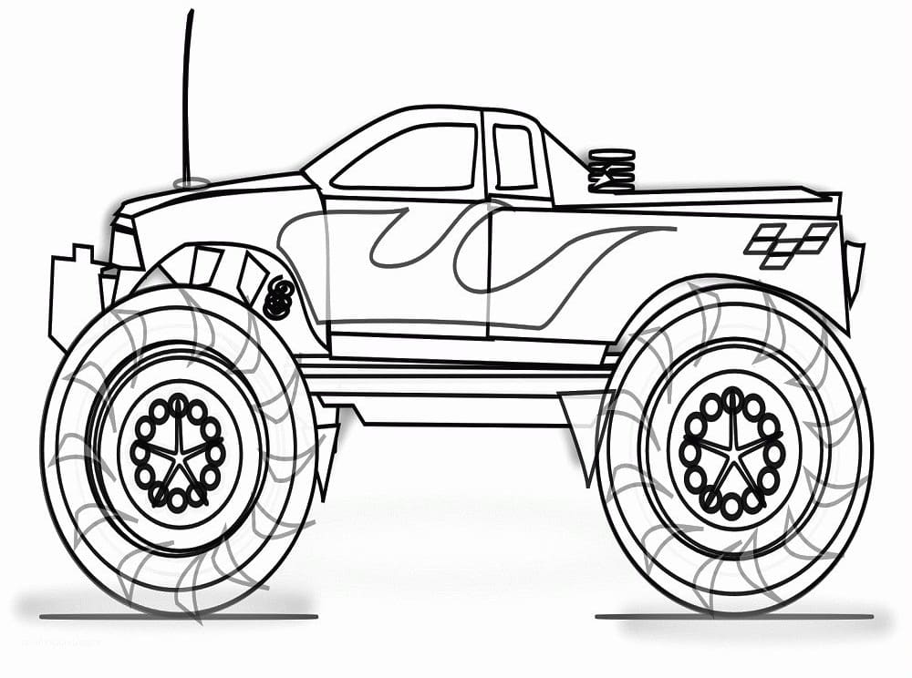 Monster truck coloring pages