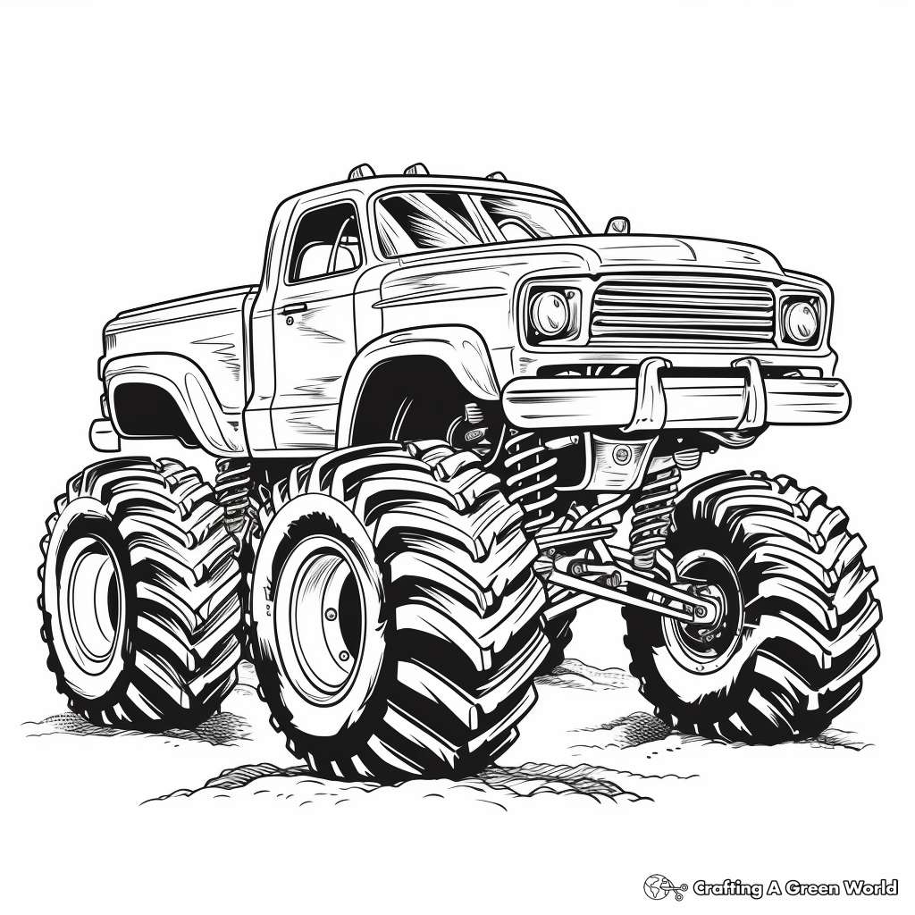 Monster truck coloring pages