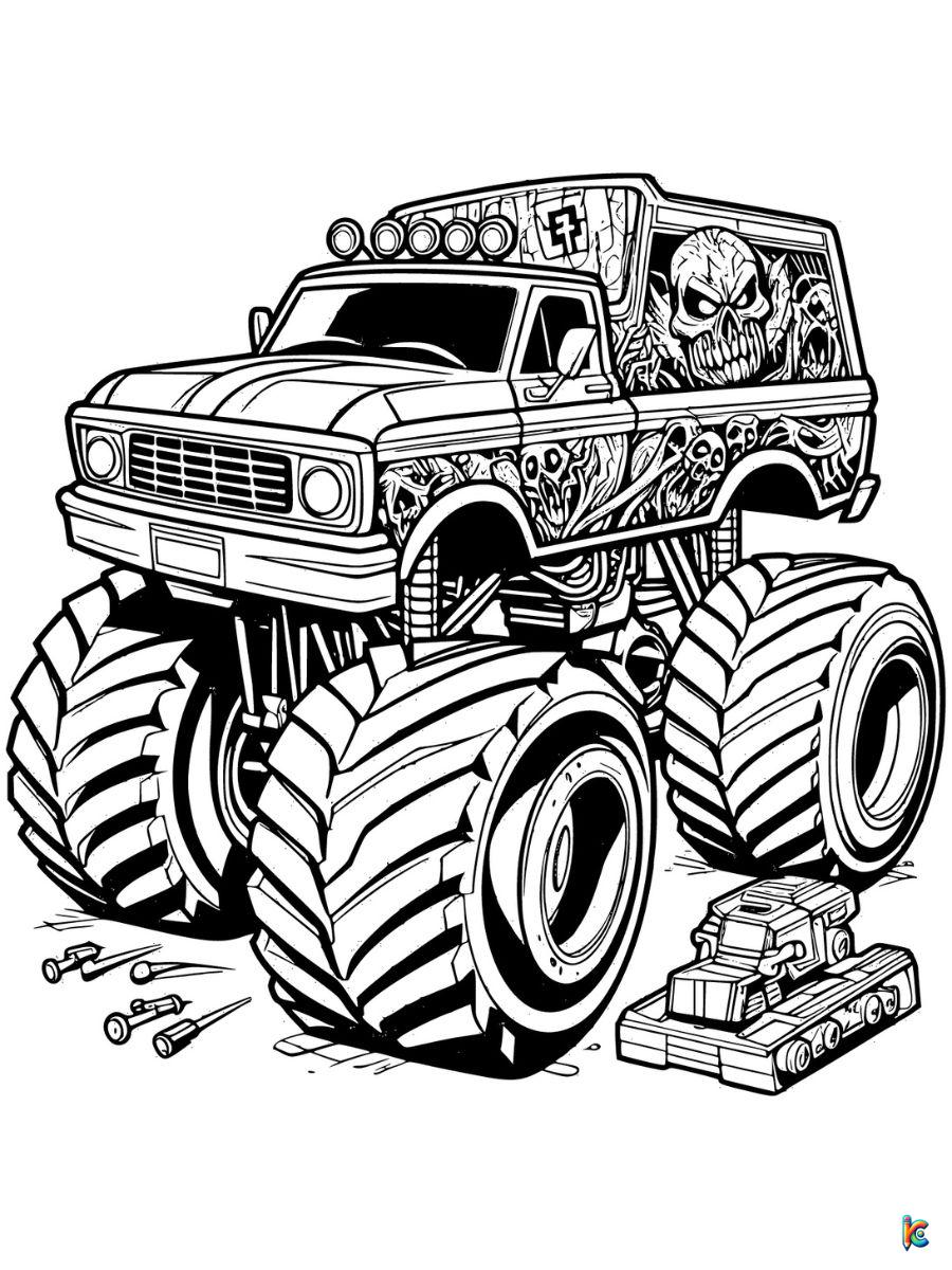 Monster truck coloring pages â