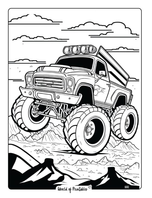 Monster truck coloring pages