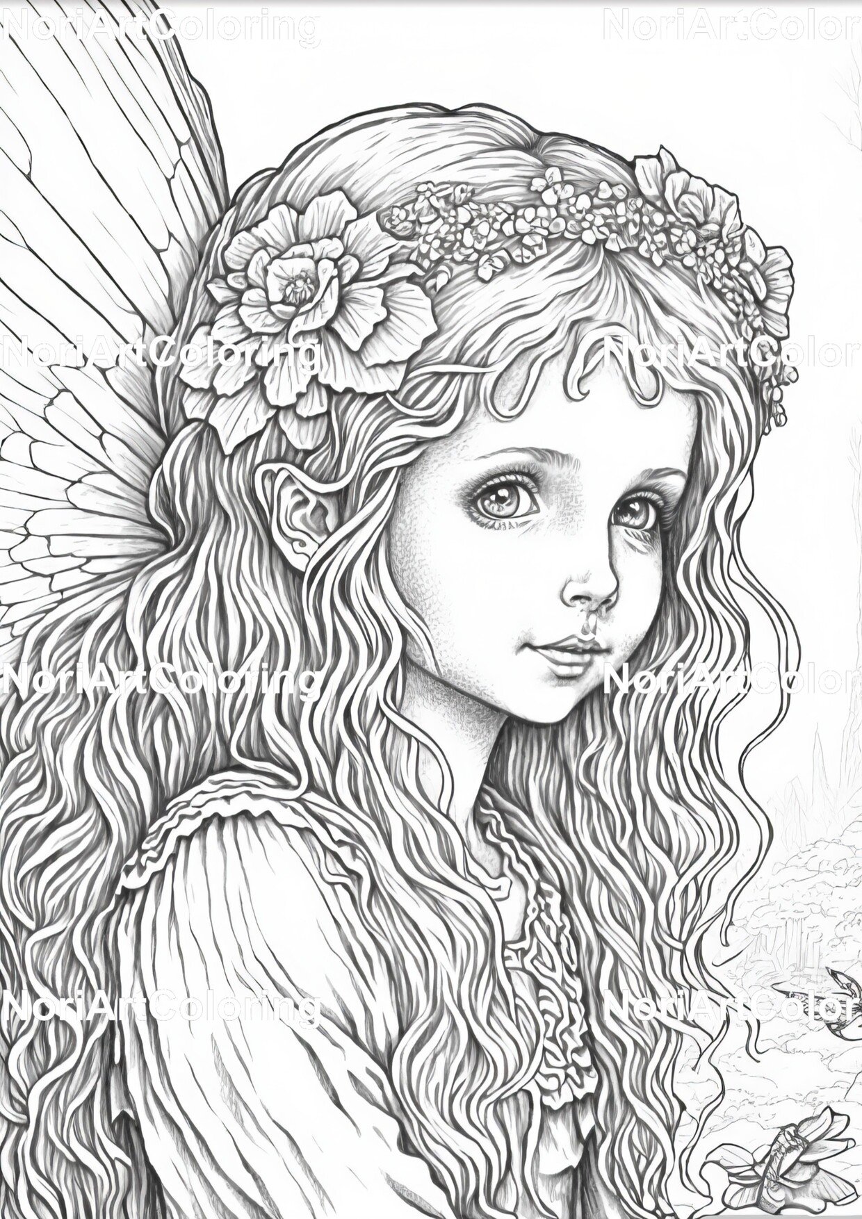 Goblins fairies gnomes orks dark forest vol coloring pages printable adult coloring pages download grayscale illustration printable