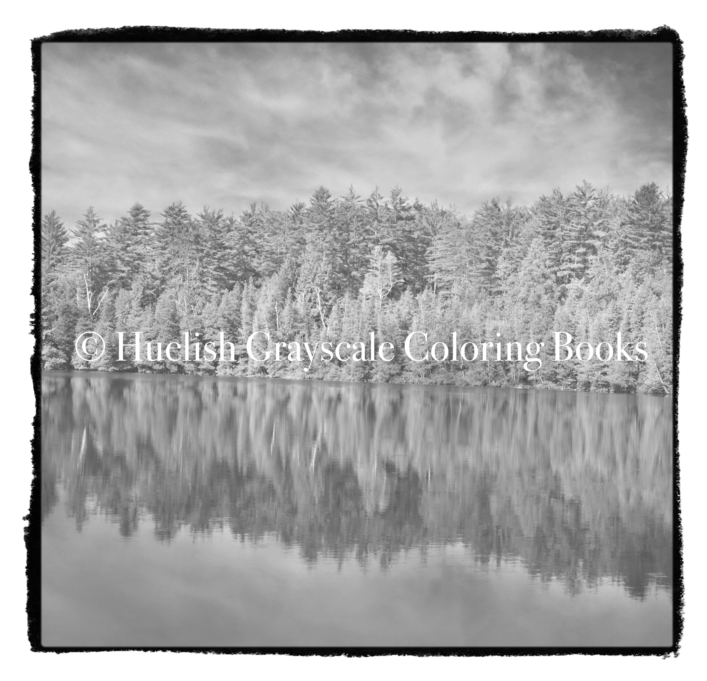 Downloadable grayscale coloring pack eight landscape pages from beautiful nature