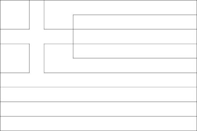 Coloring page for the flag of greece