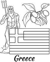 Usa flag coloring page america