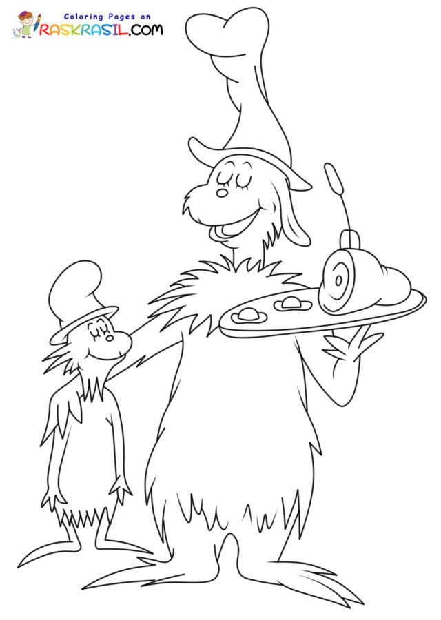 Green eggs and ham coloring pages