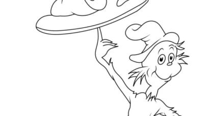 Green eggs and ham coloring pages