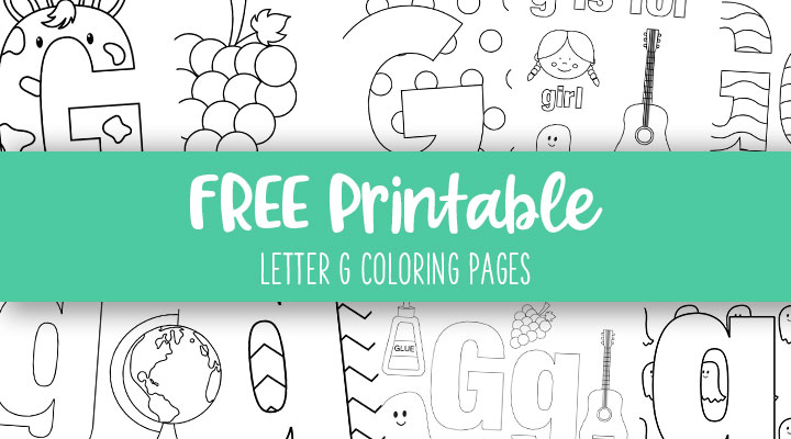 Letter g coloring pages