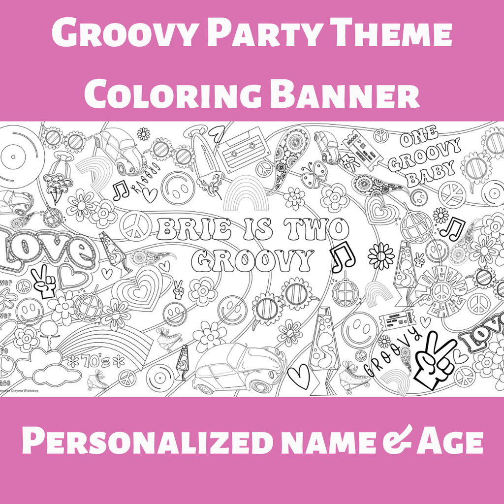 Groovy babe birthday coloring page â creative crayons workshop