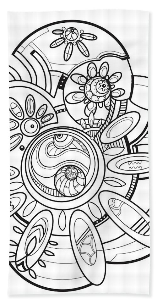 Illustration printable coloring pages for adults beach towel by olha zolotnyk