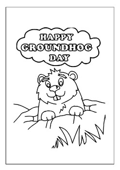 Relax and unwind with our cute groundhog day coloring pages for kids pdf