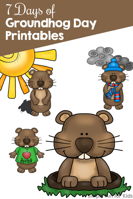 Days of groundhog day printables for kids