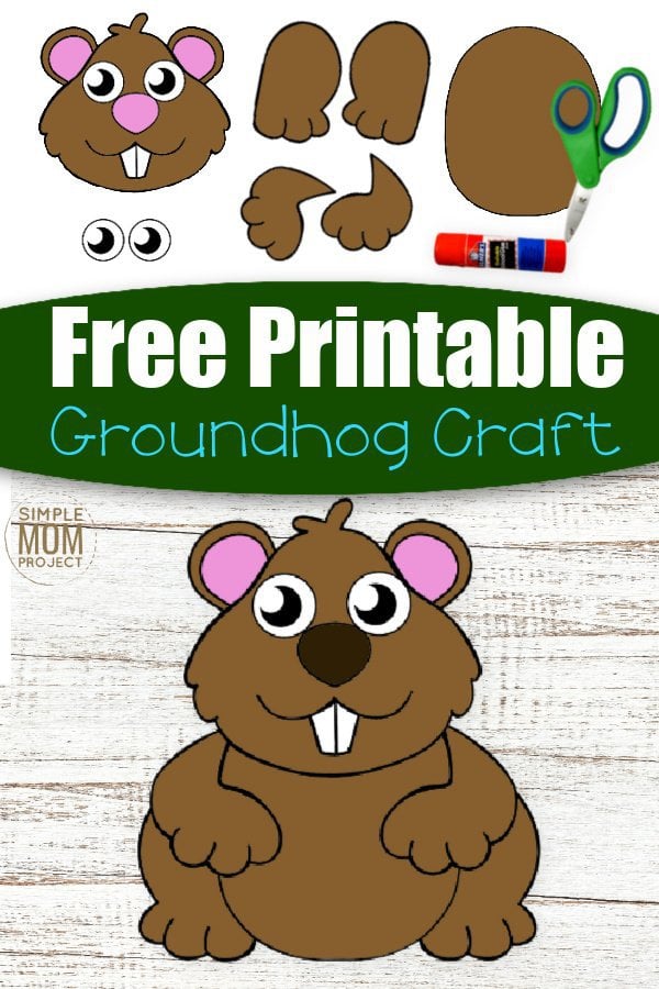 Free printable groundhog craft for kids â simple mom project