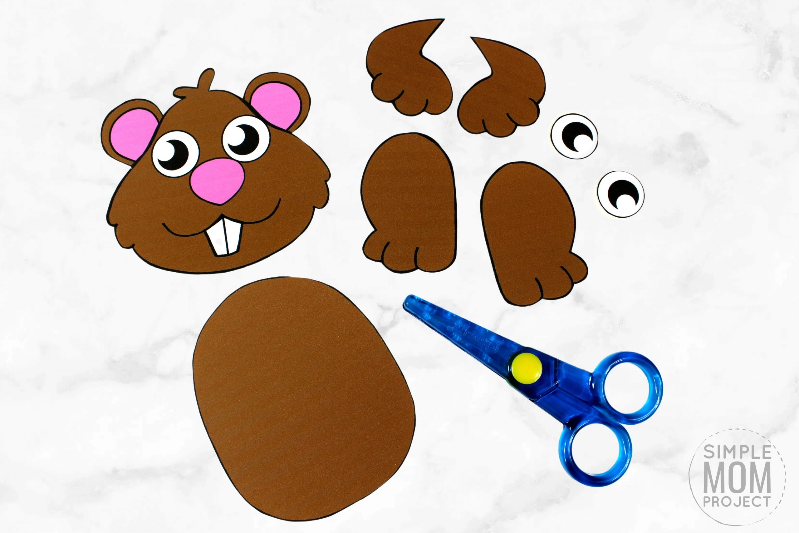 Free printable groundhog craft for kids â simple mom project